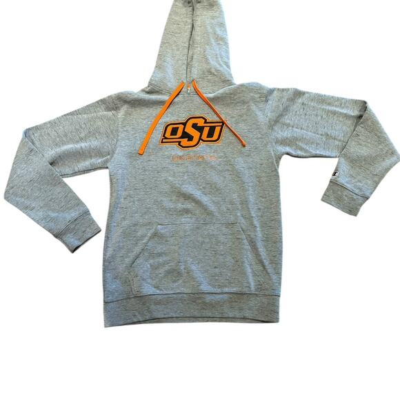 OSU Oklahoma State University Adult Small Gray Logo Hoodie by Champion - Picture 1 of 6